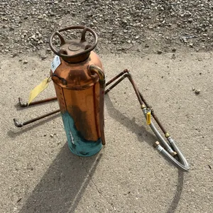 Vintage Copper Fire Extinguisher & Copper Pipes