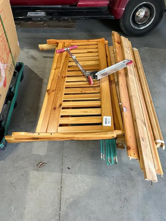 Bed Frame, Rebar and Scooter