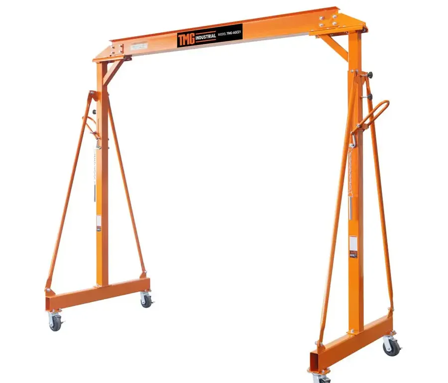 TMG-AGC21 2 Ton Steel Gantry Crane with Adjustable Height, Auto-Lock & Swivel Caster Wheels~New!