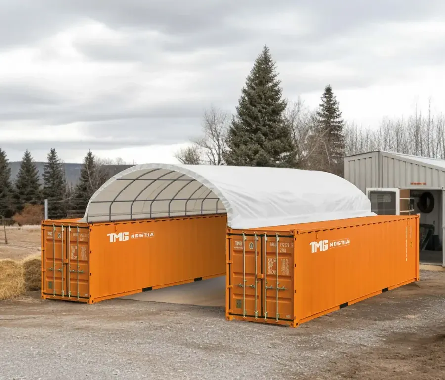 StanForge ST2021CE 20' x 20' PE Fabric Container Shelter