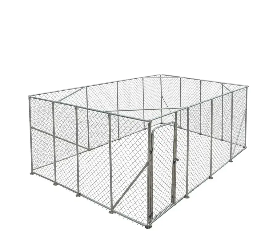 StanForge DCP2020 20' x 20' Outdoor Dog Kennel Playpen, Lockable Gate, 6' Chain-Link Fence, TMG-DCP2