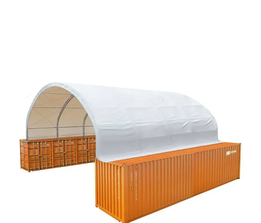 StanForge DT4041CF Container Shelter Dual Truss 40' x 40' w/endwall DT4041CF