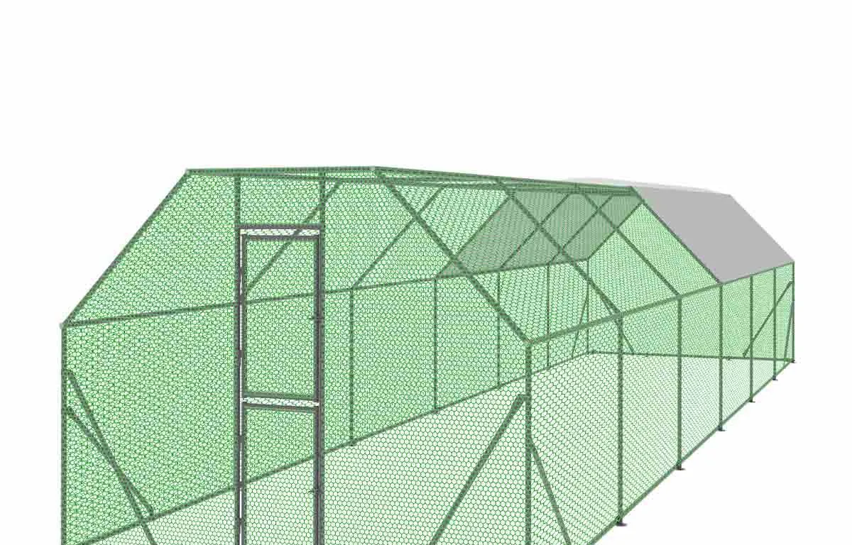Large Chicken Coop Run Shelter, 10' x 40', Lockable Gate, 400 Sq. Ft, TMG-CRS1040