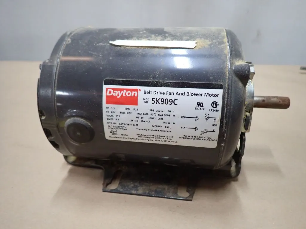Dayton 1/3 HP Belt Drive Fan and Blower Motor