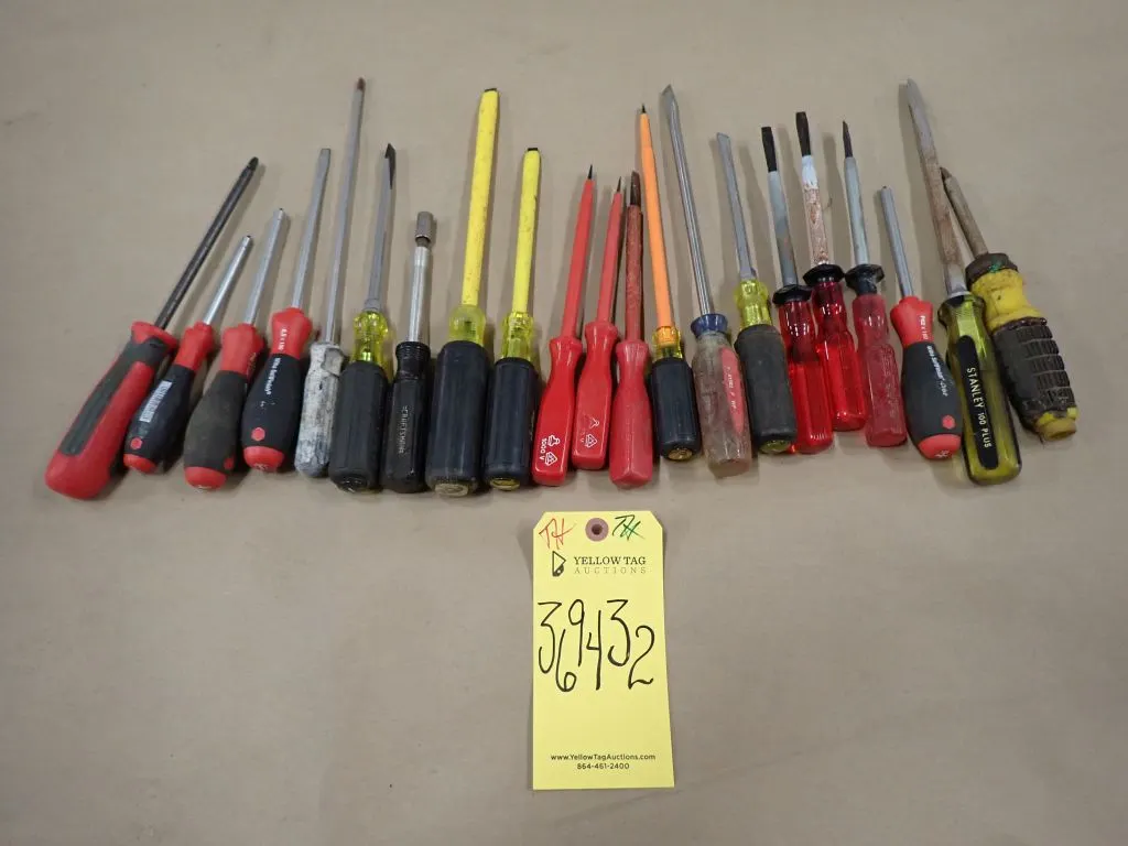 Lot of Assorted Industrial Grade Screw Drivers