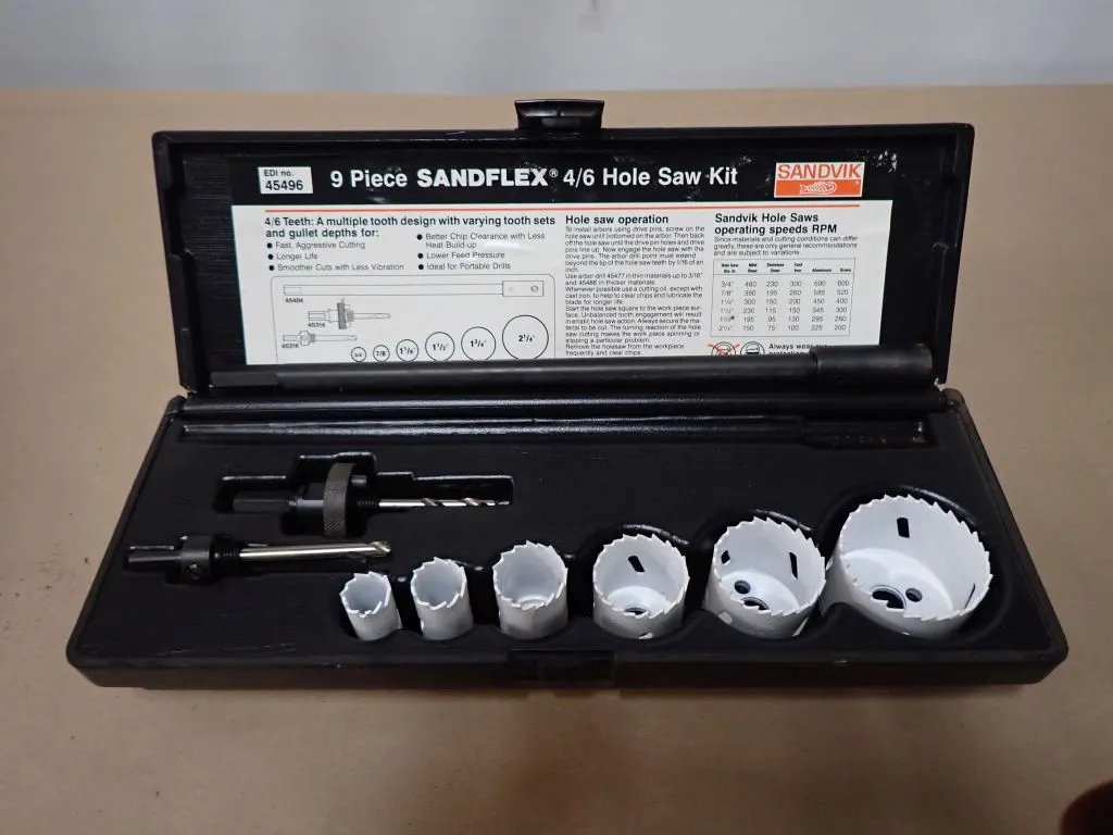 Sandvik Plumbers Hole Saw Kit with Case