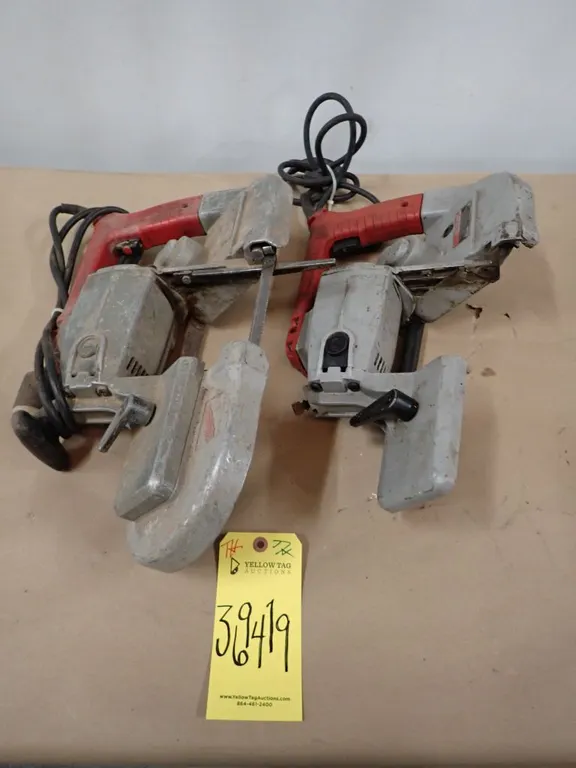 Lot of (2) Milwaukee Corded Portable Band Saws