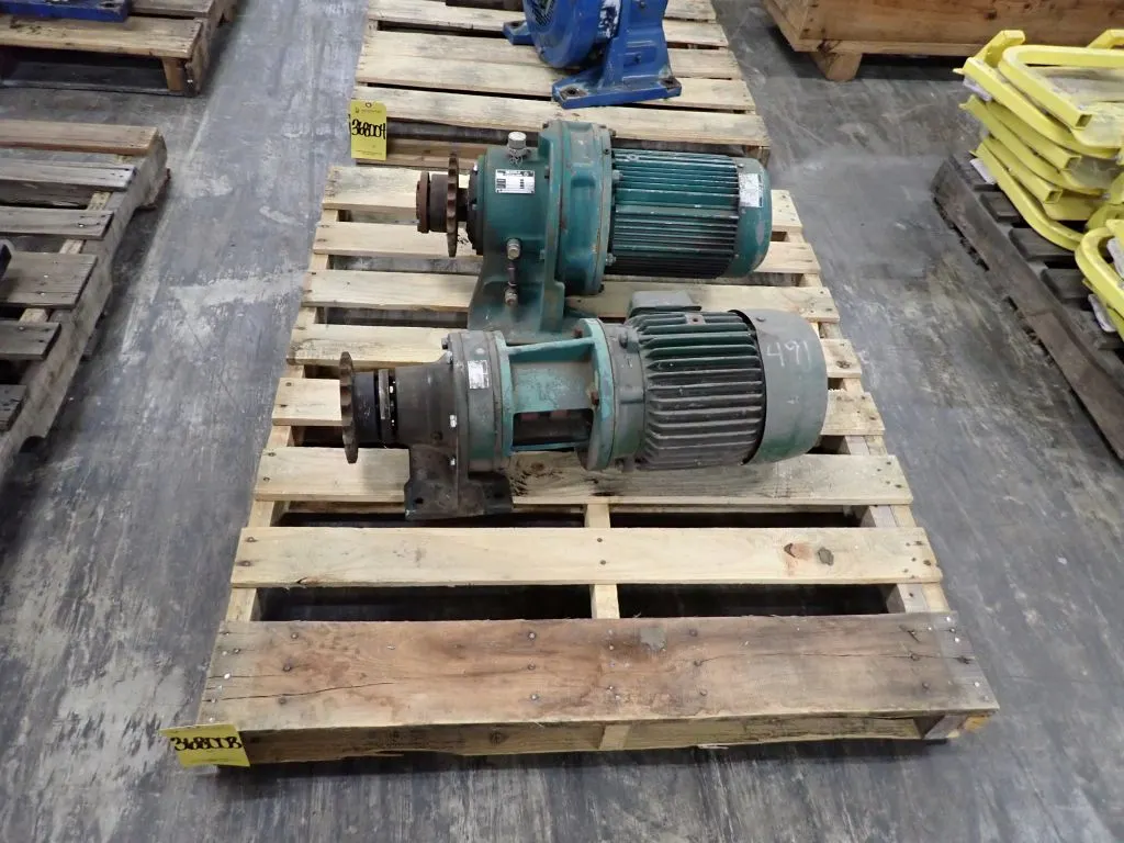 Lot of (2) Industrial Motors with Gear Boxes