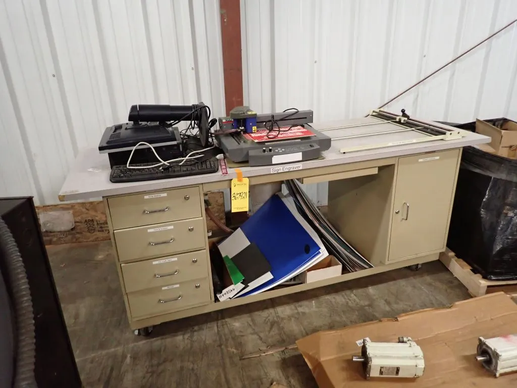 Roland EGX-30 Desk Top Engraver with Desk and Components