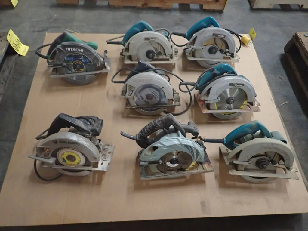 Lot of Assorted Corded Electric Circular Saws