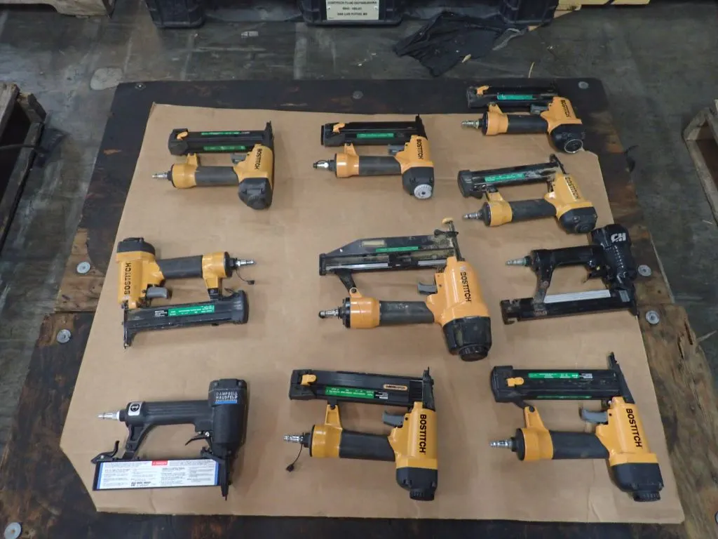 Lot of Assorted Nail Guns and Staplers