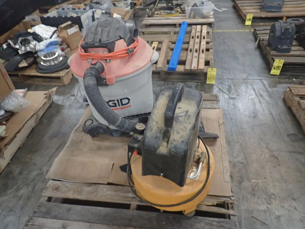 Lot of (1) Air Compressor and (1) Vacuum