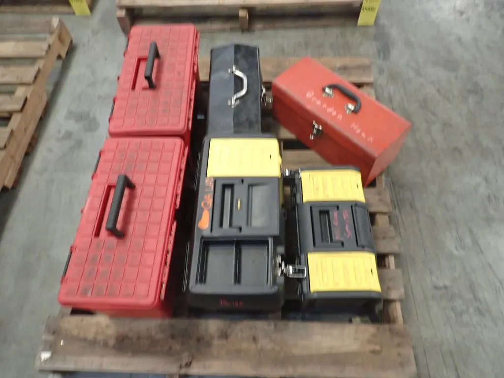 Lot of Assorted Tool Boxes with Components