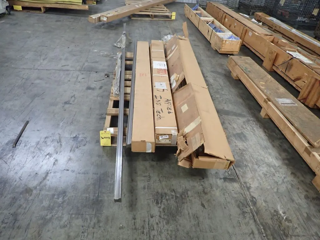 Lot of (6) Assorted Linear Guide Rails and Bearing