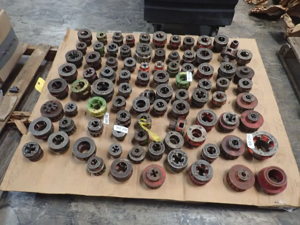 Lot of Assorted Ridgid Manual Pipe Threader Die Heads