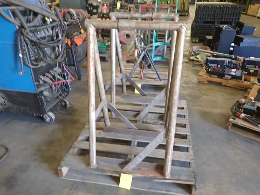 Lot of (2) Heavy Duty Steel A Frame Cable Reel Stands