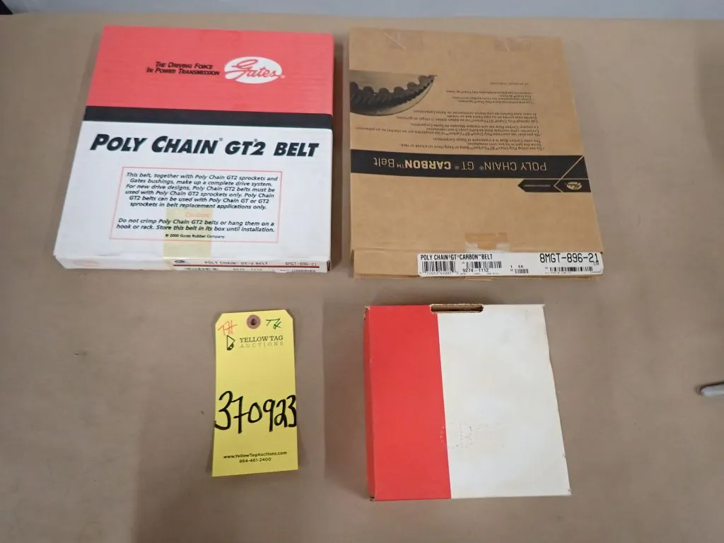 Lot of (2) Gates Industrial Belts and Ingersol Rand Piston Ring Set