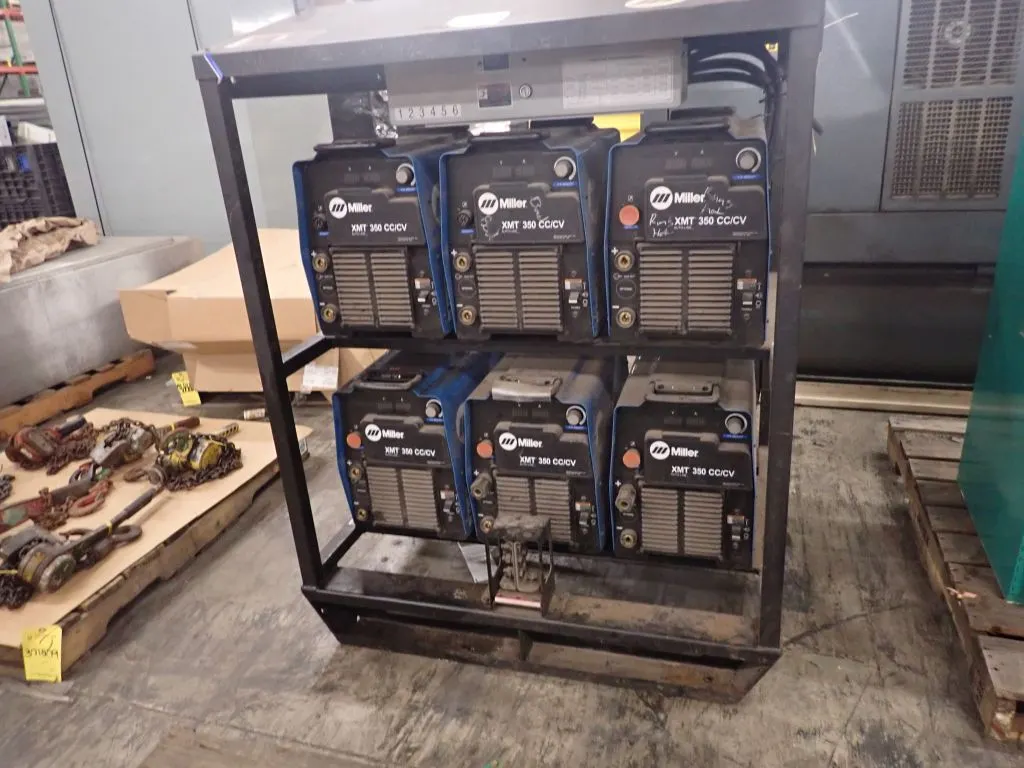 Lot of (6) Miller Multi Operator Welding Racks