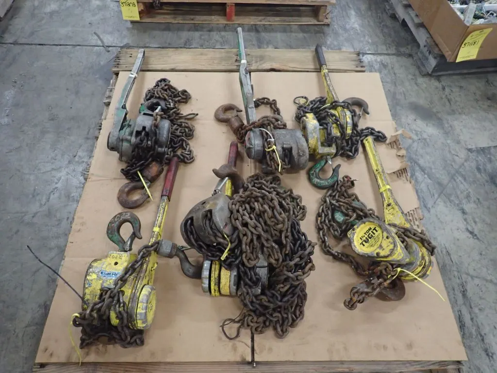 Lot of Assorted Chain Lever Hoists