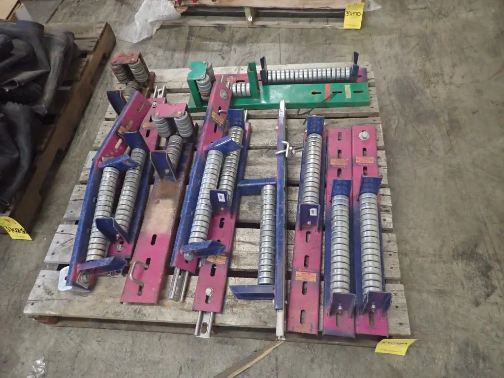 Lot of (12) Assorted Industrial Cable Rollers