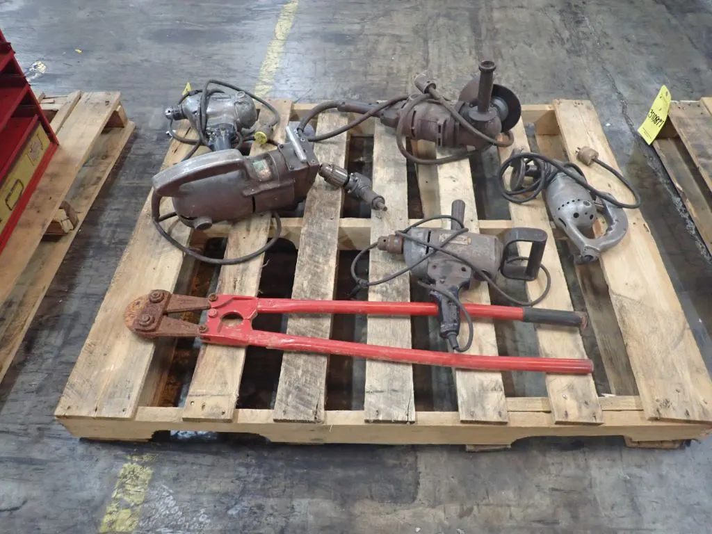Lot of Assorted Industrial Power Tools and Components