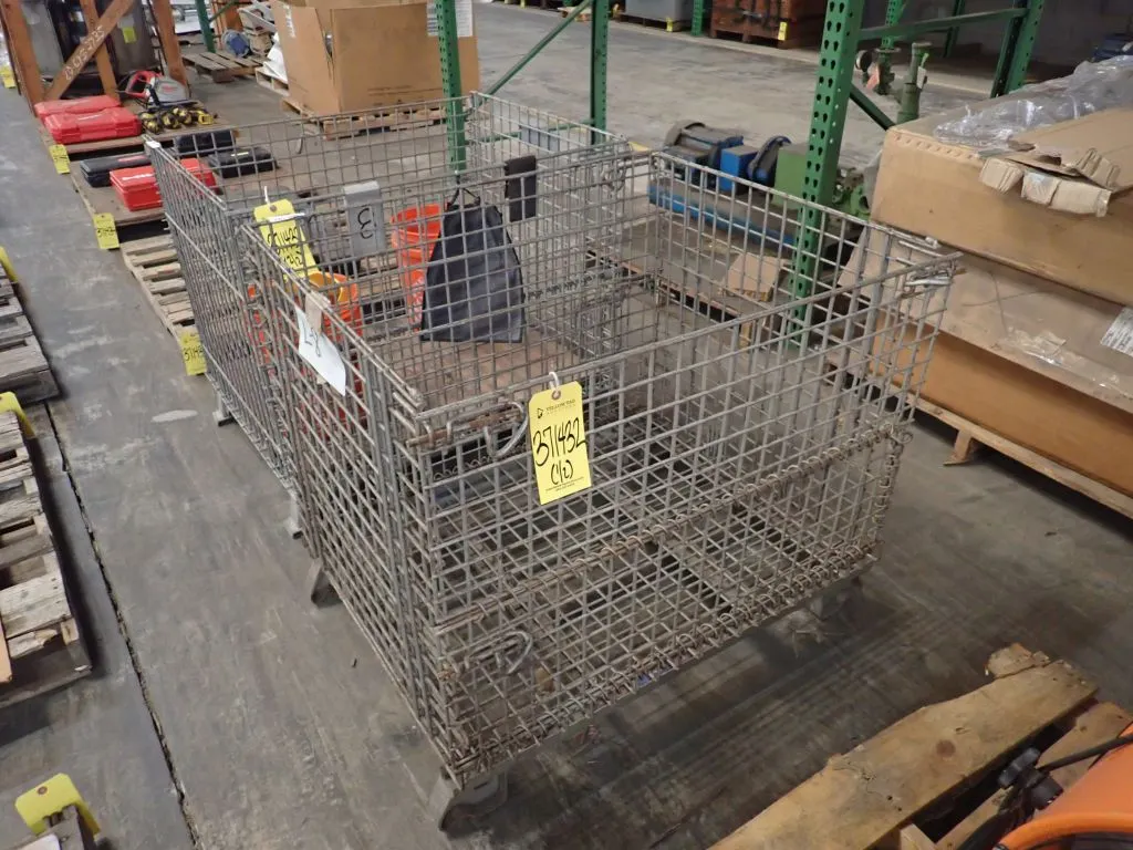 Lot of (2) Industrial Metal Crates