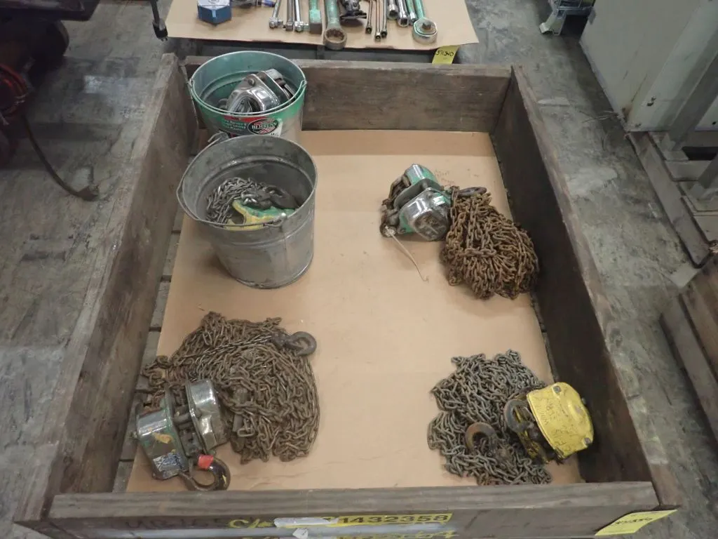Lot of Assorted Lever Chain Hoists