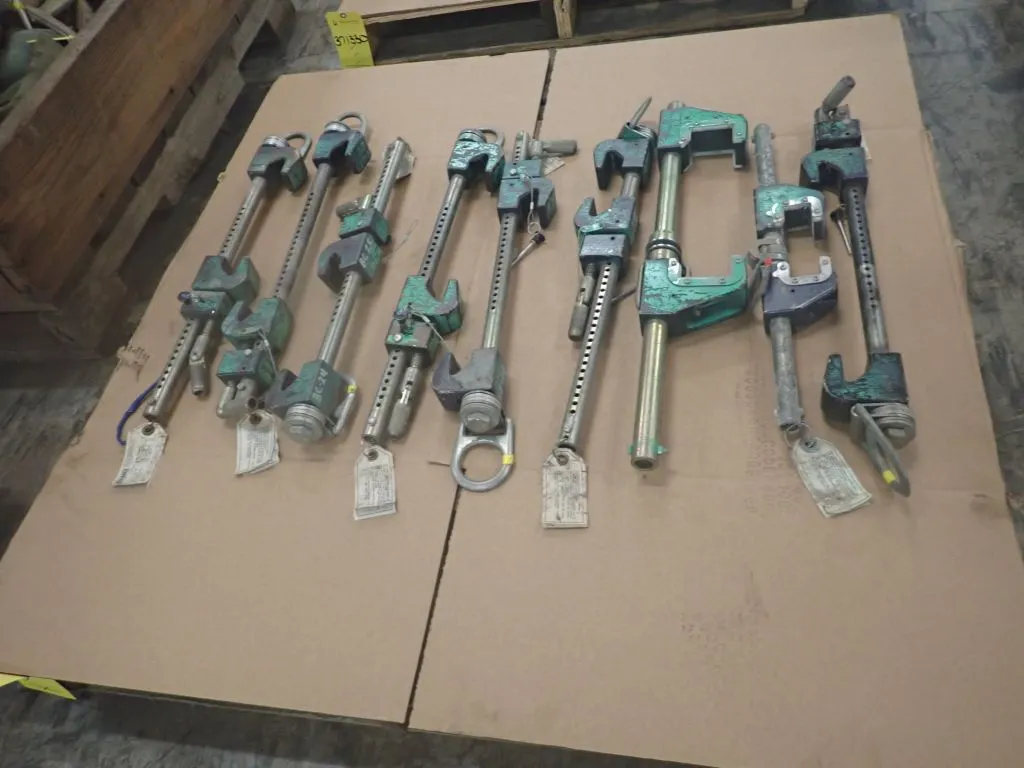 Lot of (9) Reliance Beam Clamps