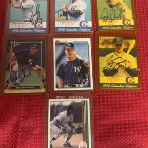 Signed baseball cards