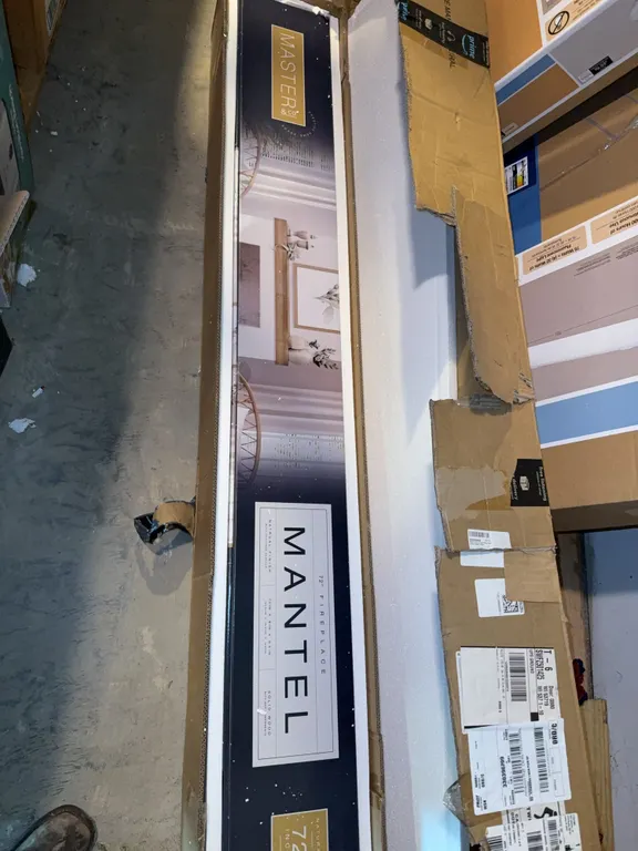 Master and co 72” fireplace mantle solid wood