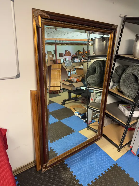 Large Wood Framed Mirror