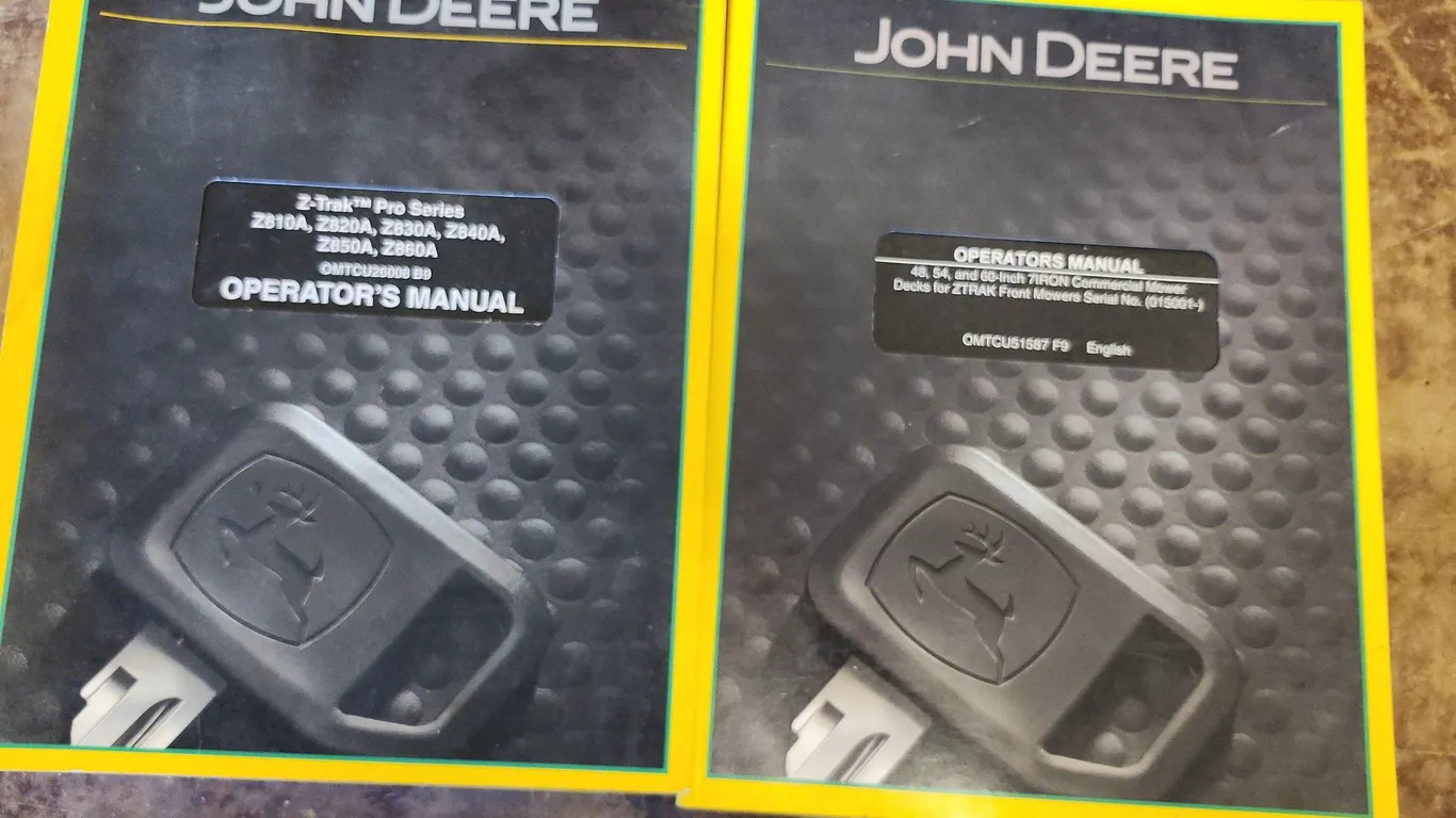 2 John Deere Z-Track Operator Manuals
