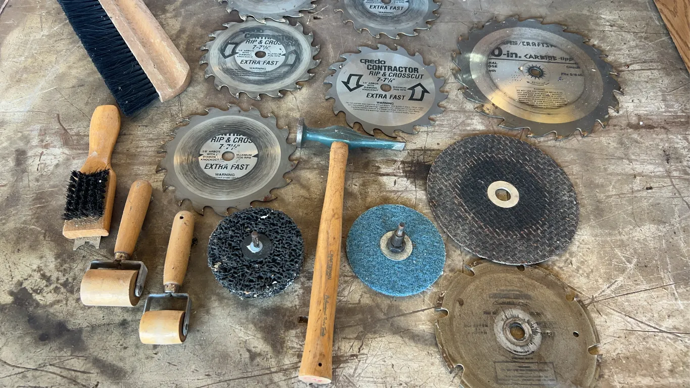 Saw Blades, Body Hammer, Etc.