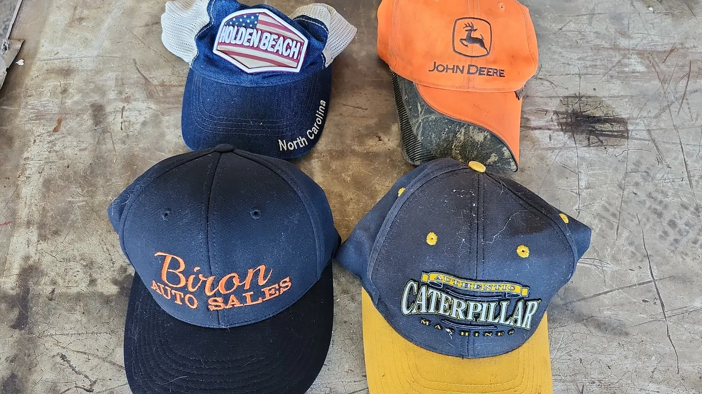 4 Assorted Used Hats