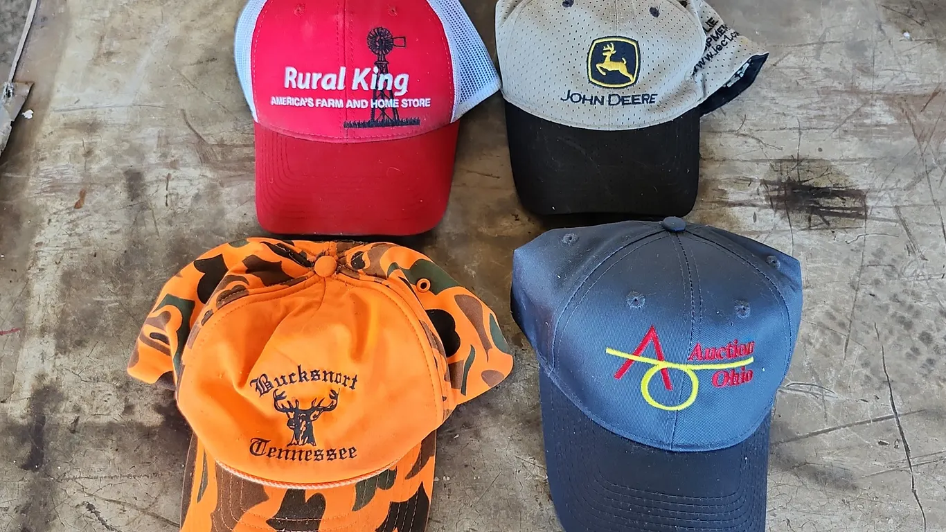 4 Assorted Used Hats