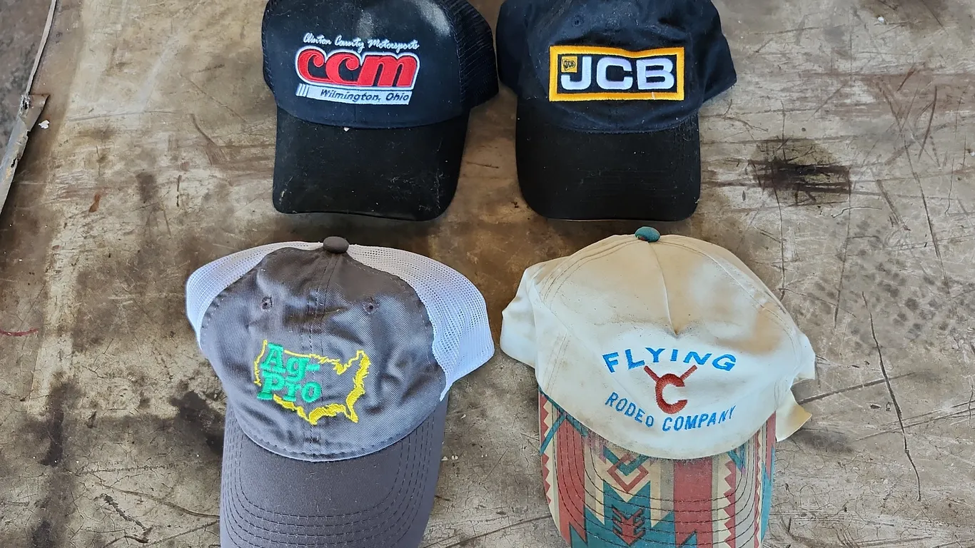 4 Assorted Used Hats