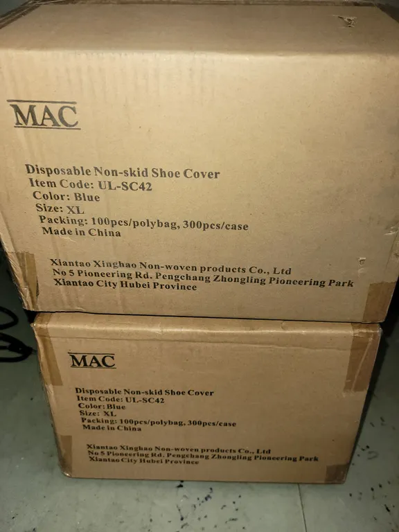 Lot of 5 Cases Disposable Non Skid Shoe Cover New