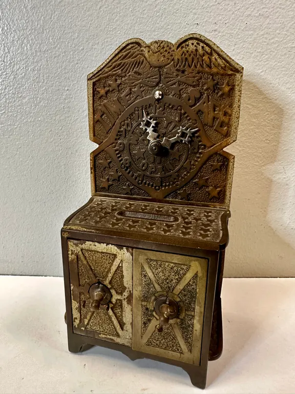 Antique Roche Novelty Co. Cast Iron "Time Safe"