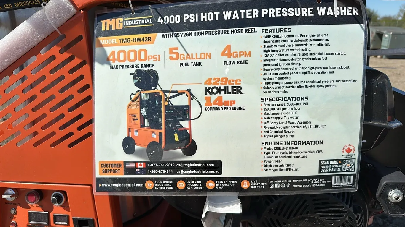 TMG 4000 PSI HOTWATER PRESSURE WASHER