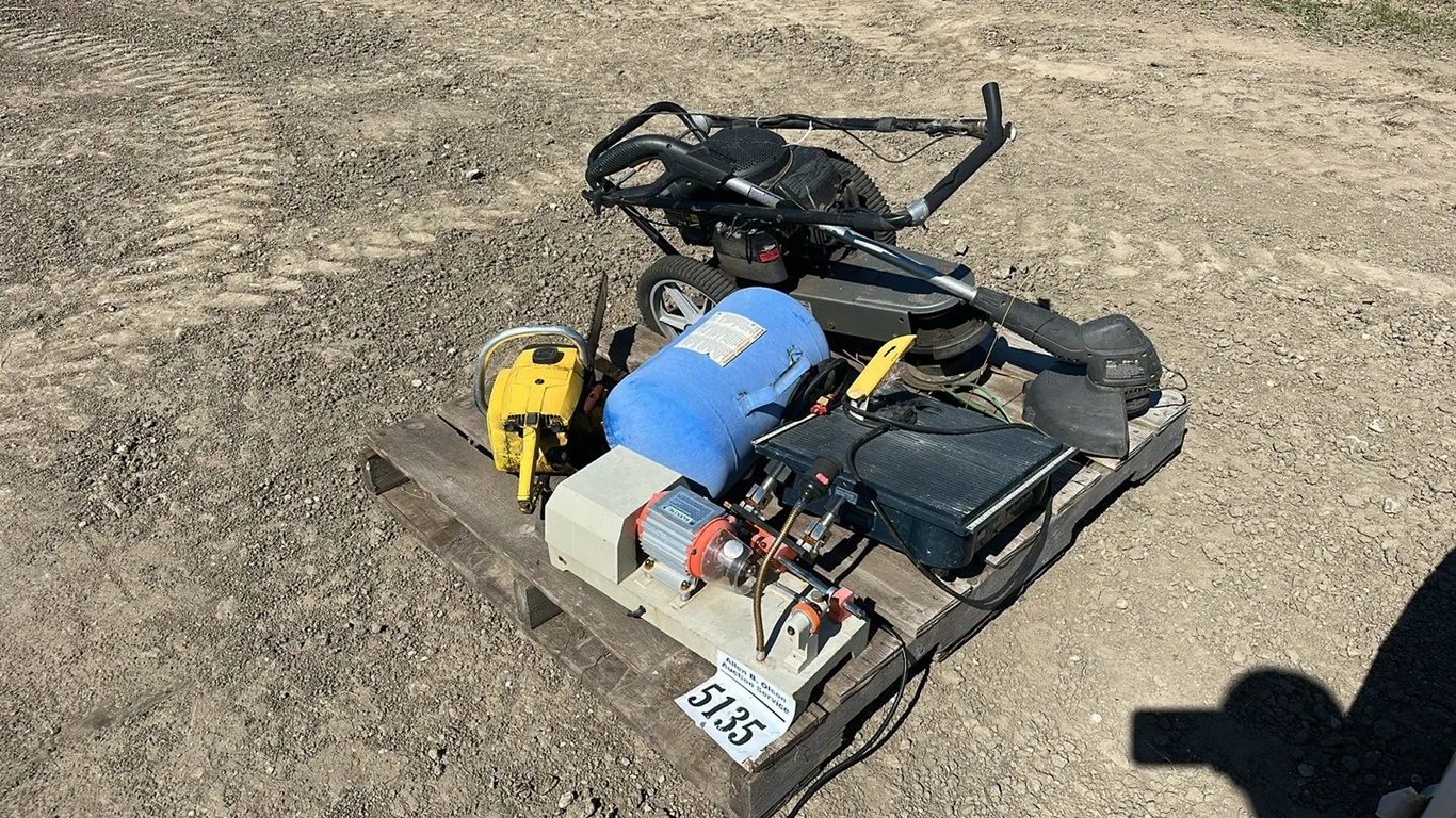 CHAINSAW, AIR TANK, WHIPPER SNIPPER, PUSH WHIPPER SNIPPER, WET TILE SAW, BLADE SHARPENER