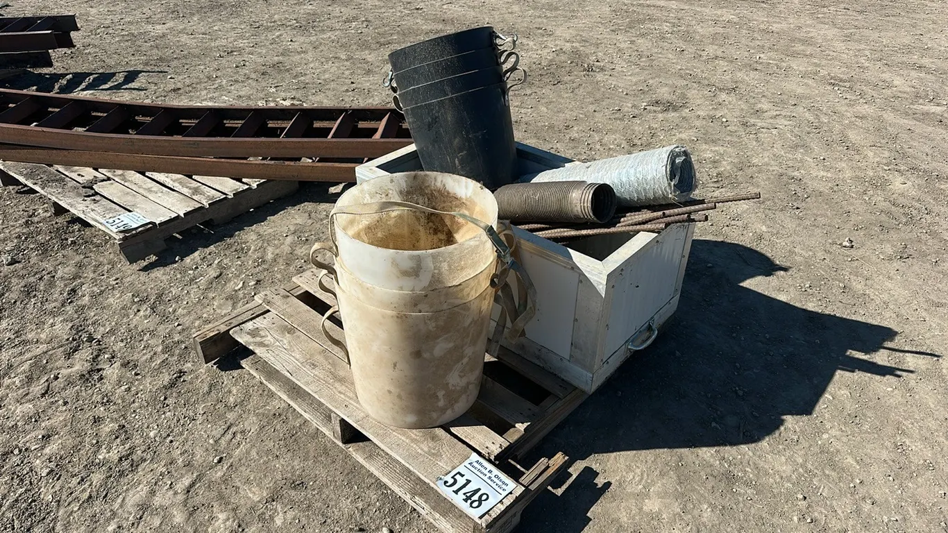 2 - 12"D AUGER SPOUTS, ASST FLEX-A-SPOUT EXTENSIONS, ASST BIN ANCHORS
