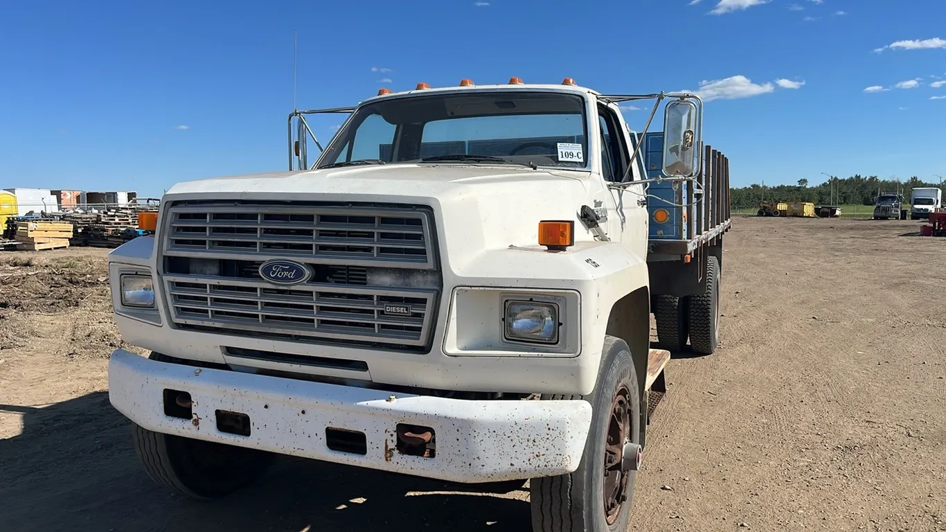 1991 FORD 800 DIESEL S/A GRAIN TRUCK - VIN: 1FDPK84PXMVA19285
