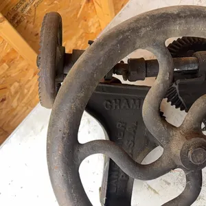 Vintage cast iron post drill press