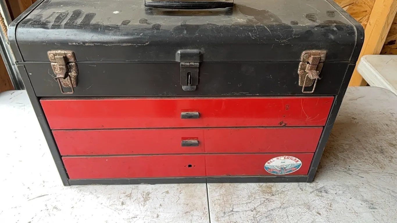 Tool box with drill bits