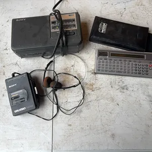 Radio, sony walkman, and pocket computer