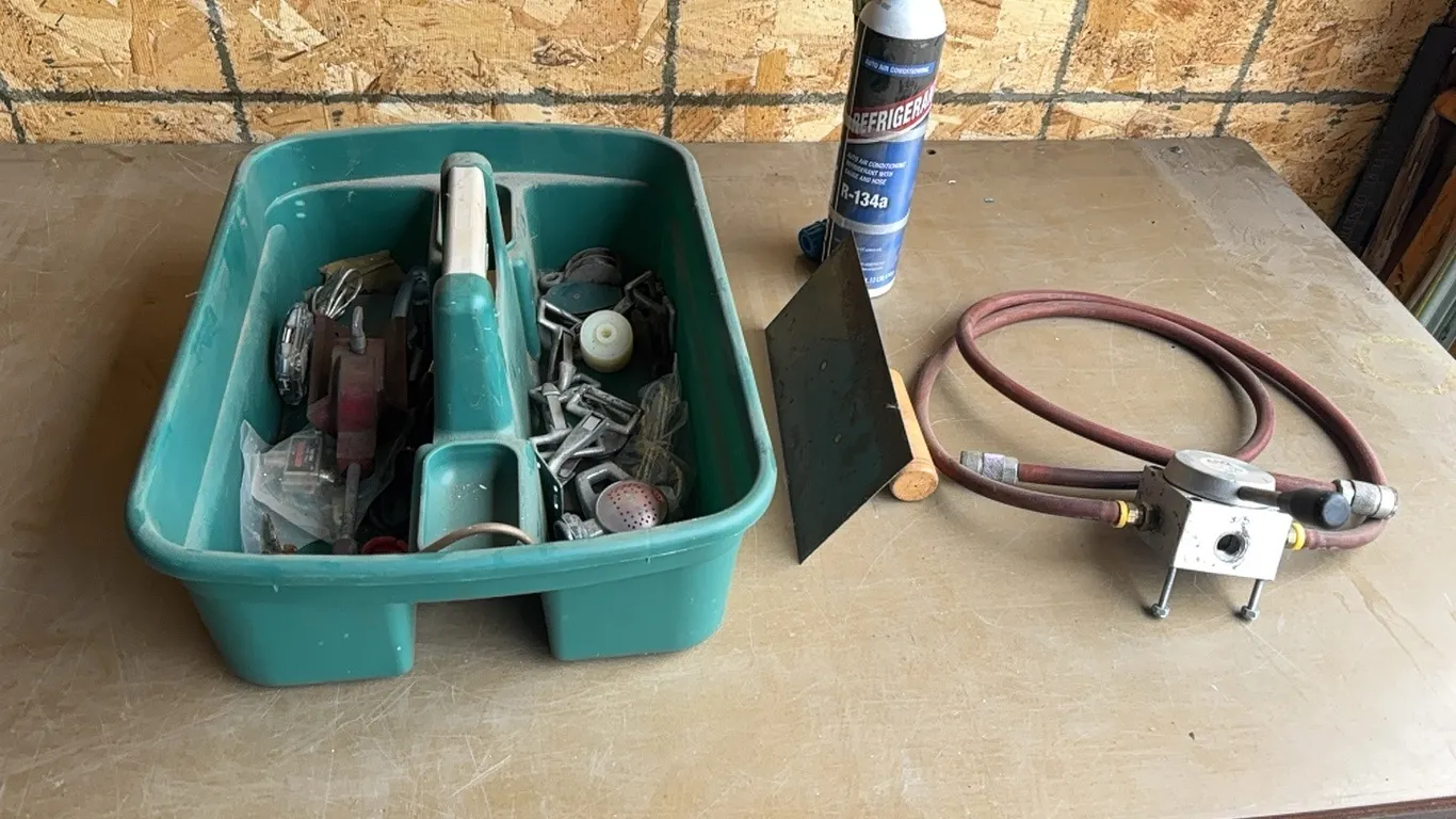 Trowel, refrigerant, and misc items