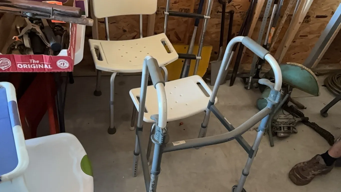 Walker and shower stool