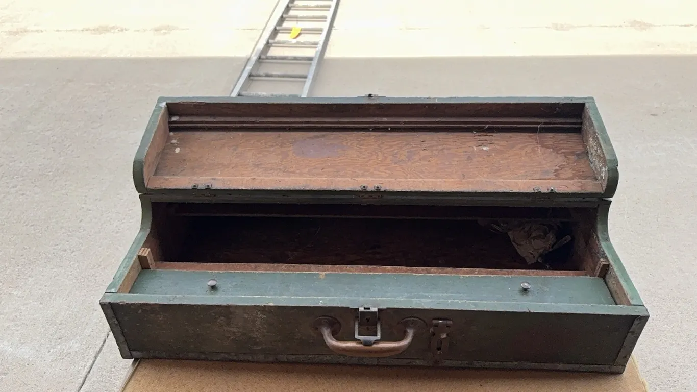 Antique Wood Travel Case