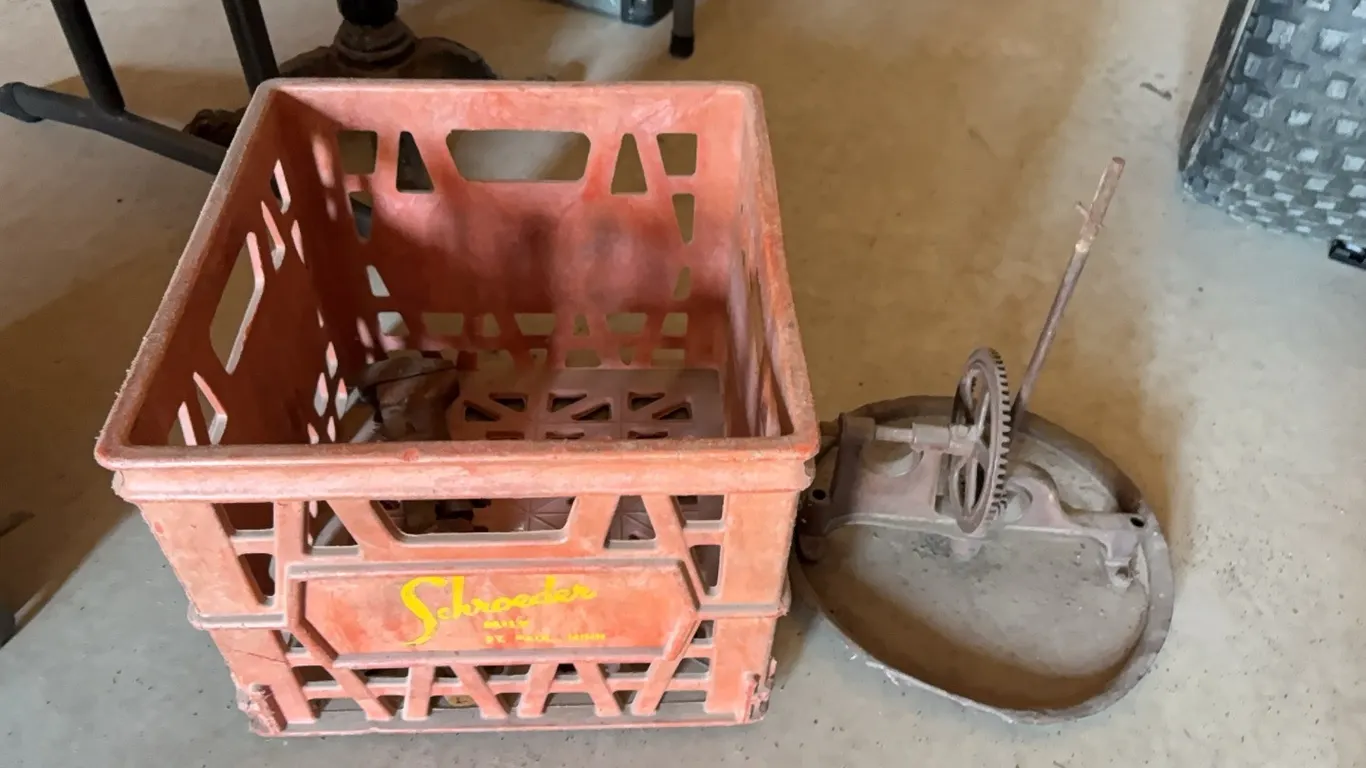 Crate w/ Antique Tool
