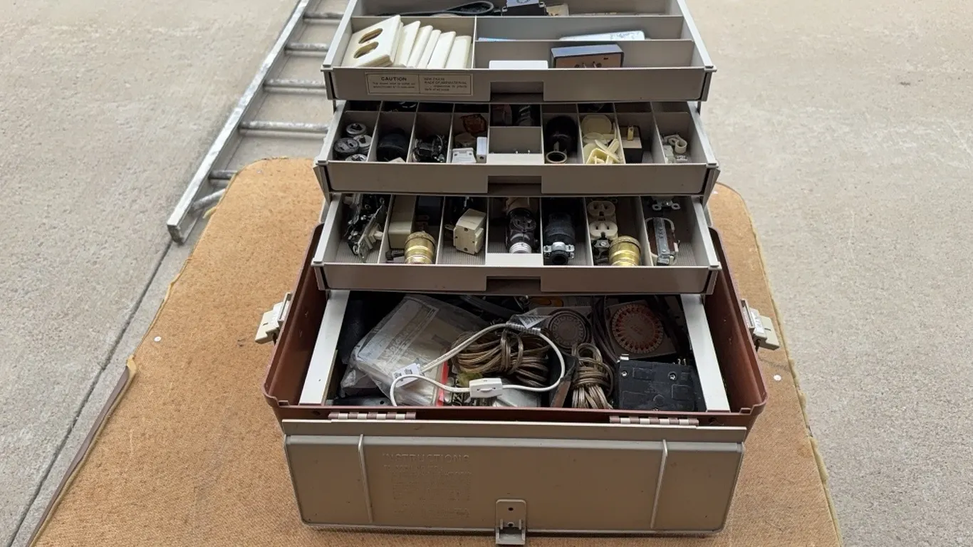 Tackle Box w/ Misc Electrical Supplies